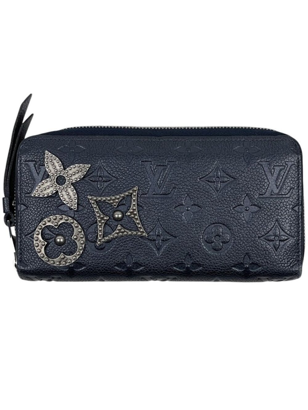 Louis Vuitton Zippy Wallet Monogram Empreinte Marine Metal